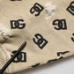Dolce & Gabbana Brown Cotton Logo Hooded Sweatshirt Sweater