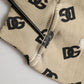 Dolce & Gabbana Brown Cotton Logo Hooded Sweatshirt Sweater
