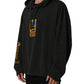 Dolce & Gabbana Black Cotton Logo Hooded Oversize Sweater