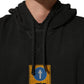 Dolce & Gabbana Black Cotton Logo Hooded Oversize Sweater