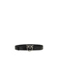 PINKO Black Calf Leather Bos Taurus Regular Belt