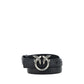 PINKO Black Calf Leather Bos Taurus Regular Belt