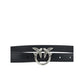 PINKO Black Calf Leather Bos Taurus Regular Belt