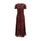 Self-Portrait Bordeaux Polyester Cocktail Dress