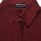 Dolce & Gabbana Burgundy Wool Button Down Cardigan Sweater