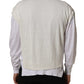 Dolce & Gabbana White Flax CrewNeck Layered Pullover Sweater