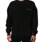 Dolce & Gabbana Black Cotton Crew Neck Men Sweatshirt Sweater