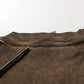 Dolce & Gabbana Brown Cotton Buttoned Henley Pullover Sweater