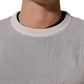 Dolce & Gabbana White Silk Crew Neck Men Pullover Sweater