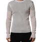 Dolce & Gabbana White Silk Crew Neck Men Pullover Sweater