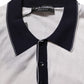 Dolce & Gabbana White Silk Collared Henley Pullover Sweater