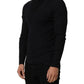 Dolce & Gabbana Black Silk Blend V-neck Pullover Men Sweater