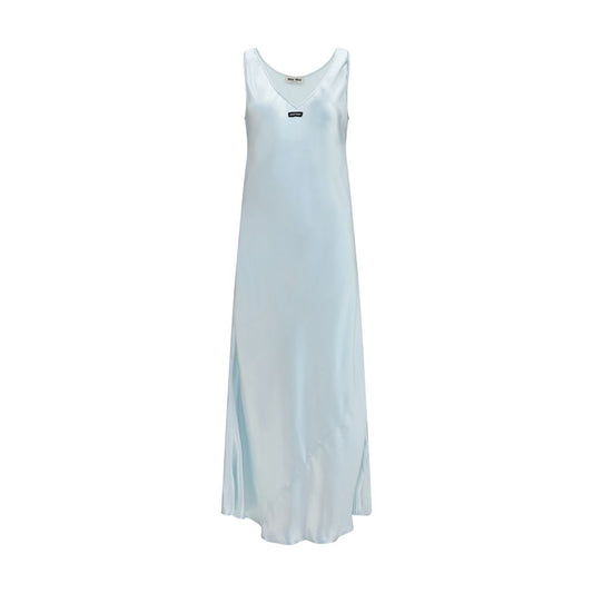 Miu Miu Blue Viscose Casual Dress