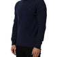 Dolce & Gabbana Blue Wool Knit Turtleneck Pullover Sweater