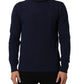Dolce & Gabbana Blue Wool Knit Turtleneck Pullover Sweater