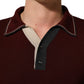 Dolce & Gabbana Burgundy Wool Knit Henley Pullover Sweater