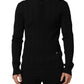 Dolce & Gabbana Black Silk Blend Henley Pullover Men Sweater
