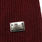 Dolce & Gabbana Burgundy Wool Half Zip Men Pullover Sweater