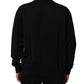 Dolce & Gabbana Black Cotton Logo Print Sweatshirt Sweater