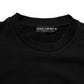 Dolce & Gabbana Black Cotton Logo Print Sweatshirt Sweater