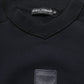 Dolce & Gabbana Black Logo Plaque Cotton Crew Neck Pullover Sweater