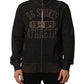 Dolce & Gabbana Brown Logo Print Full Zip Sweatshirt Sweater