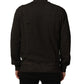 Dolce & Gabbana Brown Logo Print Full Zip Sweatshirt Sweater