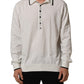 Dolce & Gabbana Black Leaf Print Silk Men Crew Neck T-shirt
