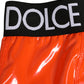 Dolce & Gabbana Orange Polyester Logo High Waist Girdle Underwear