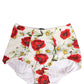 Dolce & Gabbana White Nylon Floral High Waisted Girdle Underwear