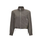 The Attico Brown Wool Oves Aries Bomber
