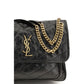Saint Laurent Black Calf Leather Bos Taurus Shoulder Bag