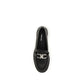 Ferragamo Black Calf Leather Bos Taurus Slip-On Loafers