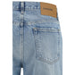 Haikure Blue Cotton Straight-Leg Jeans