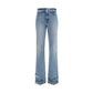 Haikure Blue Cotton Flared Jeans