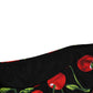 Dolce & Gabbana Black Cherry Print Nylon Bikini 2 Piece Swimwear