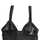 Dolce & Gabbana Black Logo Monogram Soft Cup Brassiere Underwear