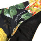 Dolce & Gabbana Black Nylon Floral Print Bikini Bottom Swimwear