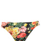 Dolce & Gabbana Black Nylon Floral Print Bikini Bottom Swimwear