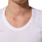 Dolce & Gabbana White Cotton Short Sleeve Round Neck T-shirt