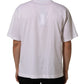 Dolce & Gabbana White Metal DG Logo Short Sleeves T-shirt