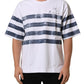 Dolce & Gabbana White Blue Stripe Cotton Short Sleeve T-shirt