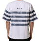 Dolce & Gabbana White Blue Stripe Cotton Short Sleeve T-shirt