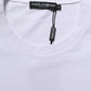 Dolce & Gabbana White Blue Stripe Cotton Short Sleeve T-shirt