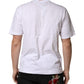 Dolce & Gabbana White Cotton Logo Print Crew Neck T-shirt