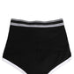 Dolce & Gabbana Black White Logo Waistband Coulotte Panty Underwear