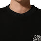 Dolce & Gabbana Black Cotton Logo Print Sweatshirt Sweater