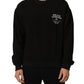 Dolce & Gabbana Black Cotton Logo Print Sweatshirt Sweater