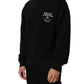Dolce & Gabbana Black Cotton Logo Print Sweatshirt Sweater