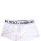 Dolce & Gabbana White Cotton Stretch Regular Boxer Underwear